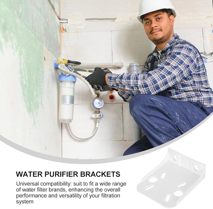BESTYASH 10 Pcs Wall Mounting Water Filter Brackets Plastic Housing Rack - Image 3