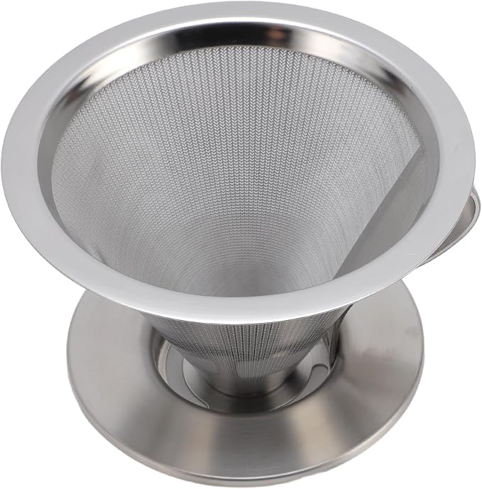 Pour Over Coffee Dripper, Reusable Metal Filter, Portable Cone Filter - Image 4