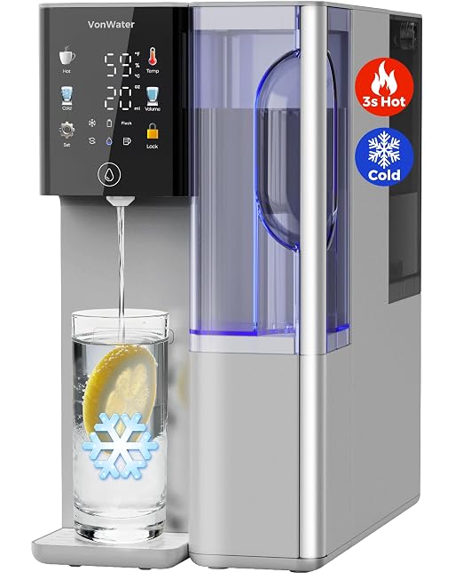 C5 Countertop Reverse Osmosis Water Filter, Hot and Cold RO System-3s Instant by VonWater