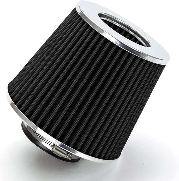 BLACK 2.5" 63.5 mm Inlet Cold Air Cone Replacement Performance Washable by RtunesRacing