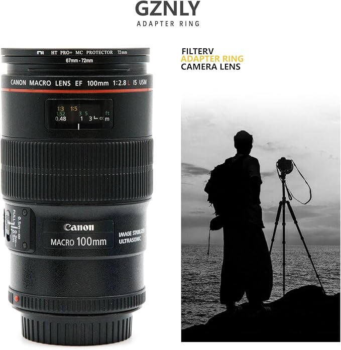 40.5mm to 58mm Step Up Ring Filter Adapter Black Metal Step up Adapter Rings - Image 7