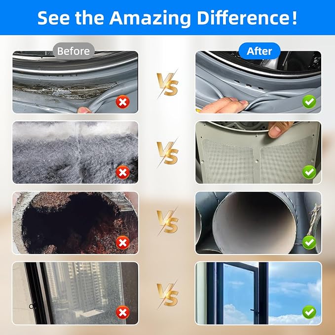Dryer Vent Cleaner Kit 5 Pack for Fire Prevention-Home Essentials Long Flexible - Image 4