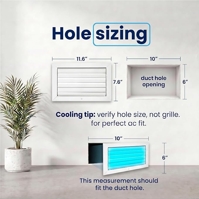 6x10 Aluminum Wall Ceiling Air Vent Register 1-Way HVAC Vent Cover - Image 3