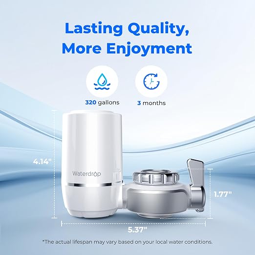 Waterdrop Water Filter for Sink Faucet, NSF Certified Water Purifier, 320 - Image 7