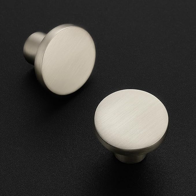 Ravinte 40 Pack Cabinet Knobs Brushed Nickel Kitchen Cabinet Knobs Round Dresser Drawer Pulls Closet Door Pulls 1-1/5 Inch