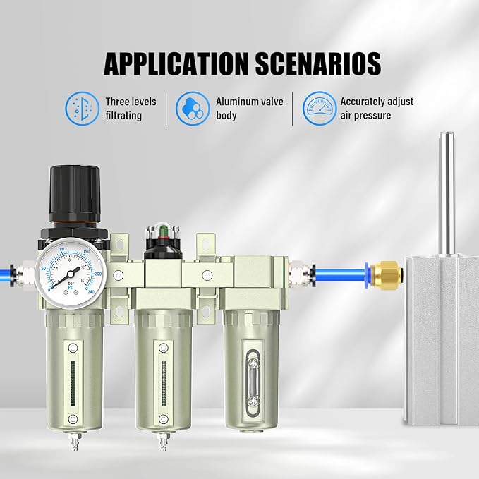 Heavy Duty Industrial Grade 3/4" NPT 3 Stage Air Drying System, Coalescing - Image 7