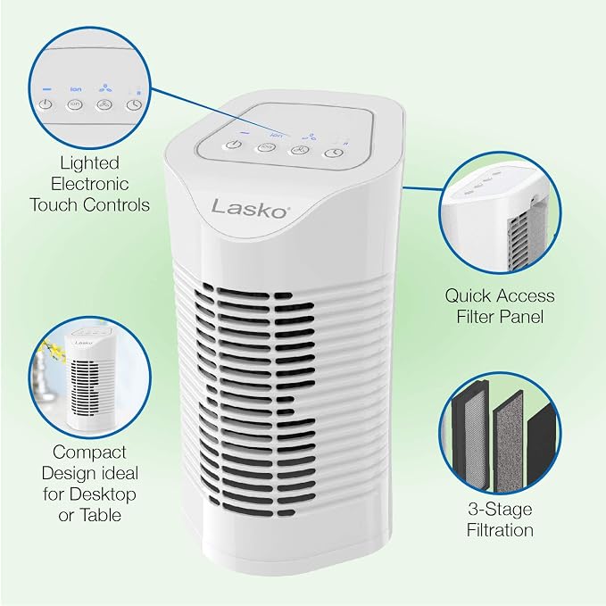 Lasko HF11200 Desktop Air Purifier - Image 2