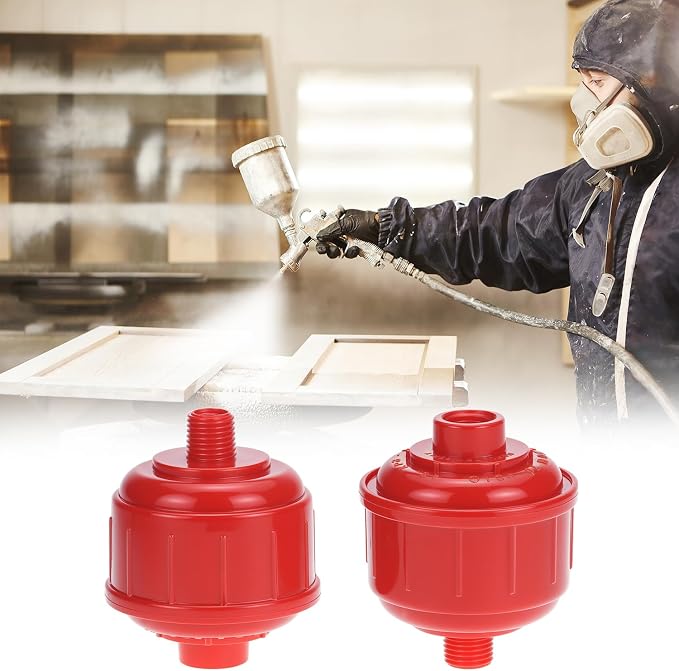 QWORK 10 Pack Disposable Mini Air Water Trap Filters, 1/4" Threads, Spray Gun - Image 8