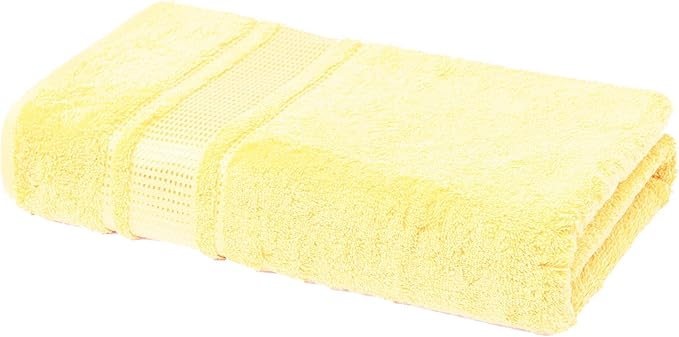 Melissa Linen, Bath Sheet Towel, 100% Turkish Cotton Towel for Bathroom, Absorbent, Quick Dry, Durable and Soft Shower Towel, 35 in x 60 in, Spa and Hotel Quality, Light Yellow