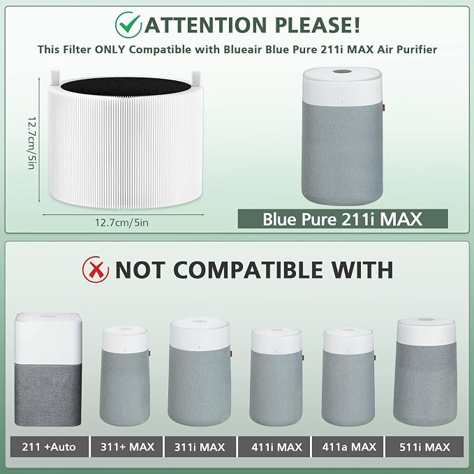 1 Pack 211i Max Replacement Fil-ter Compatible - Image 2