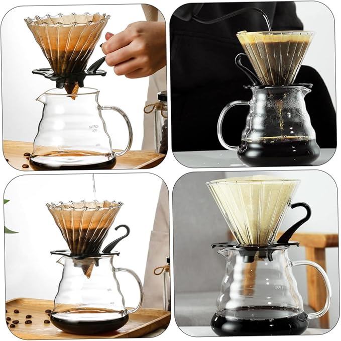 GLEAVI Manual Coffee Pot Funnel Filter Funnel Precision Strainer Safe - Image 3