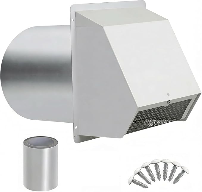 6 Inch Vent Covers for Wall, Galvanized Steel Dryer Vent Cover Outside by Unknown