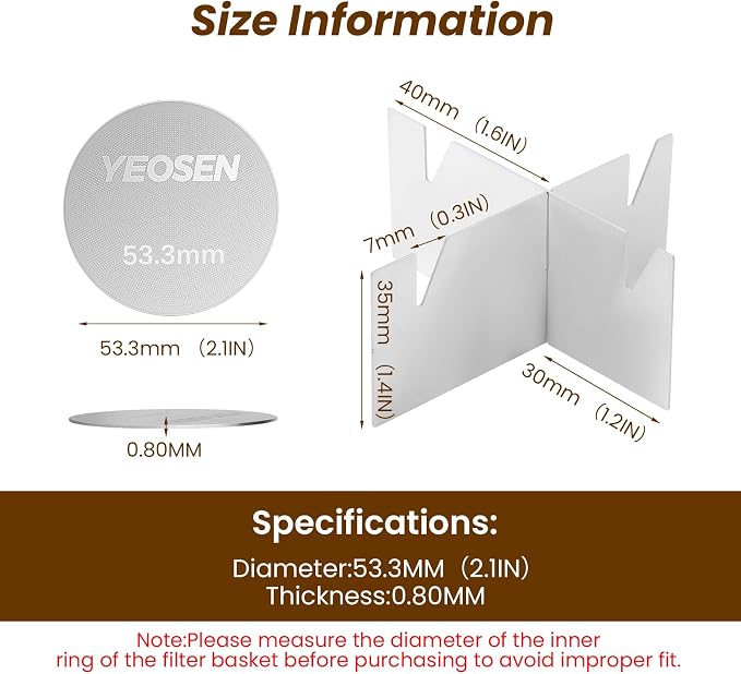 53.3mm Espresso Puck Screen - Image 2