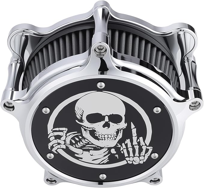 Motorcycle Air Cleaner Skull Style Air Filter - Image 4