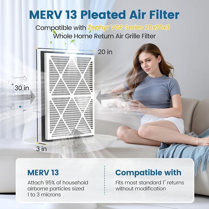 20x30x3 MERV 13 Air Filter Compatible - Image 2