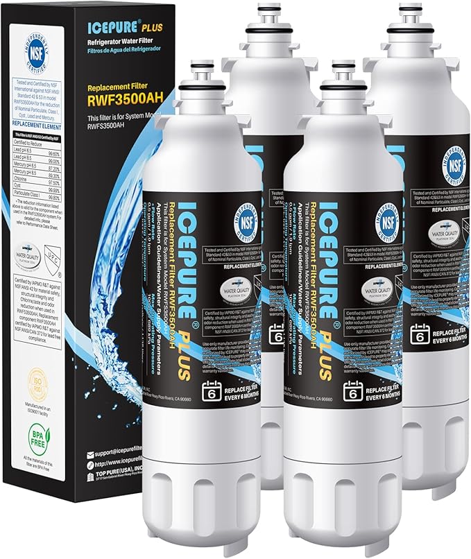 ICEPURE PLUS 46-9490 NSF/ANSI 53 NSF/ANSI 42 Certified Compatible by ICEPURE