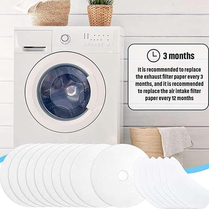 REDYY 20 Pieces Cloth Portable Dryer Exhaust Filters Set Universal Dryer Lint - Image 5