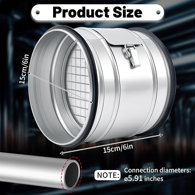 LEIFIDE 6" Inch Inline Round Duct Filter G4 Class Filtration Purifier System - Image 2