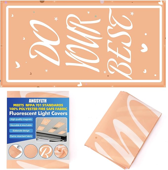 Fluorescent Light Covers -1PCS 4x2 Feet Classroom Covers by ANGSYLTH