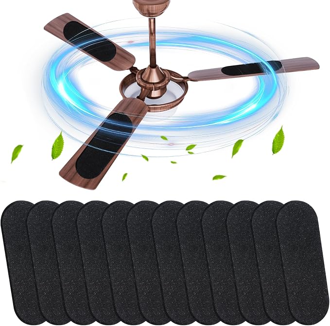 12 Pack Ceiling Fan Filters for Blades, Activated Coconut Shell Carbon Ceiling - Image 8