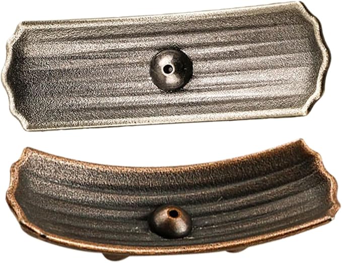 Levemolo 2pcs Alloy Incense Burner Creative Mini Boat Censer Tray by levemolo