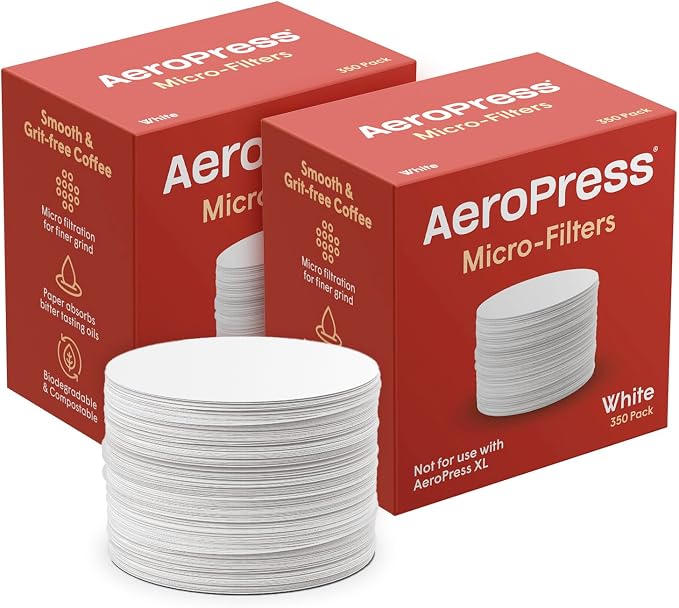 AeroPress Coffee Maker White Paper Micro-Filters, Compostable Coffee Filters by AeroPress