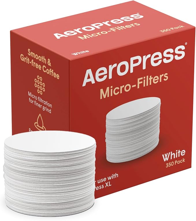 AeroPress Coffee Maker White Paper Micro-Filters, Compostable Coffee Filters by AeroPress