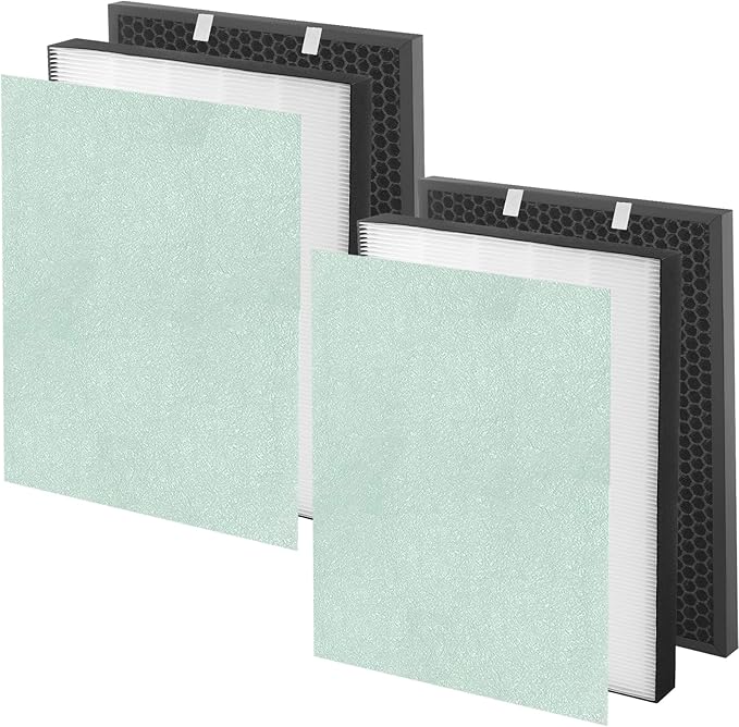 2 Set Air400 True HEPA Replacement Filter Set Compatible by Mixzeny