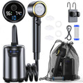Portable Shower for Camping,8000mAh Rechargeable Camping Shower with 10 Spray Modes,Fahrenheit Display, IPX8 Waterproof Outdoor Camp Pump for Hiking, Travel, Car, Pet, Plants,Surf & Boat Cleaning