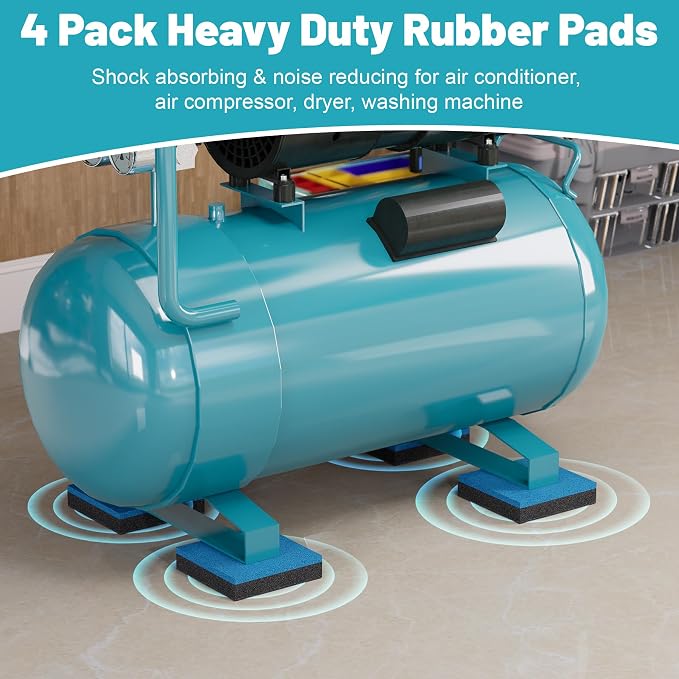 4 Pack Anti Vibration Pads, Heavy Duty Rubber Pads, Air Compressor, Washer & - Image 7