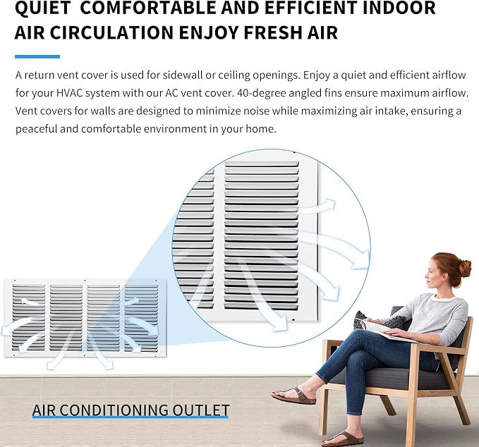 22x10 Vent Cover, Air Return Vent Cover, Flat Vent Cover, Rejillas De Aire - Image 7
