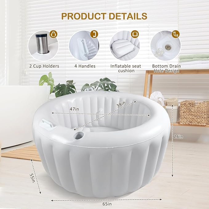 TONGTONGF Birthing Pool for Home Births，Premium Birth Tub，The Birthing Tub can Drain Quickly，Nflatable Birthing Pool Suitable for Expectant Mothers and Children to Swim Leisurely