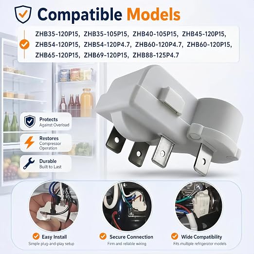 2 pcs 4-Pin PTC Starter Relay for Hotpoint Kenmore Danby EdgeStar Freezers | - Image 3