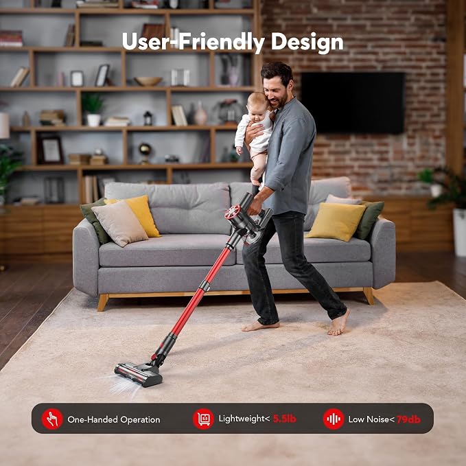 Cordless Vacuum Cleaner for Home, 000PRM Powerful 4 in 1 Lightweight Stick - Image 2