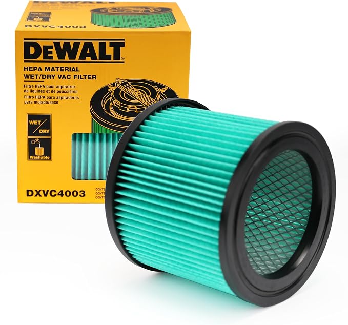 DEWALT HEPA Vacuum Filter Replacement DXVC4003, Fit by Unknown