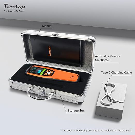 Temtop Air Quality Monitor CO2 Detector Professional Carbon Dioxide PM2.5 PM10 - Image 9