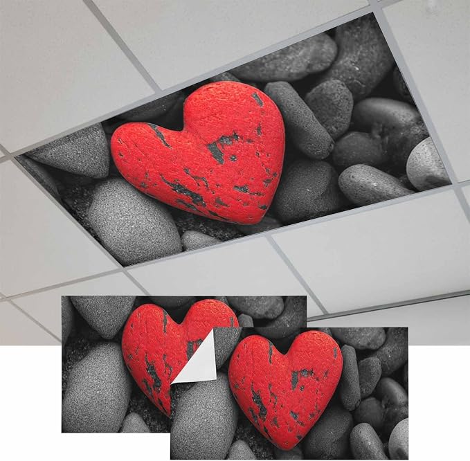 Fluorescent Light Covers for Ceiling Lights Love Heart Stone Magnetic Light by Home+L6