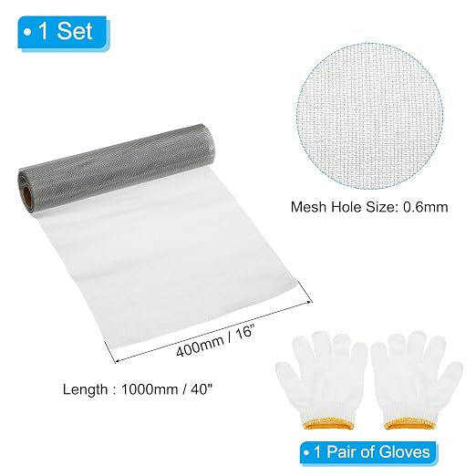 PATIKIL 40" L x 16" W Woven Wire Mesh, 30 Mesh 304 Stainless Steel Air Vent - Image 2