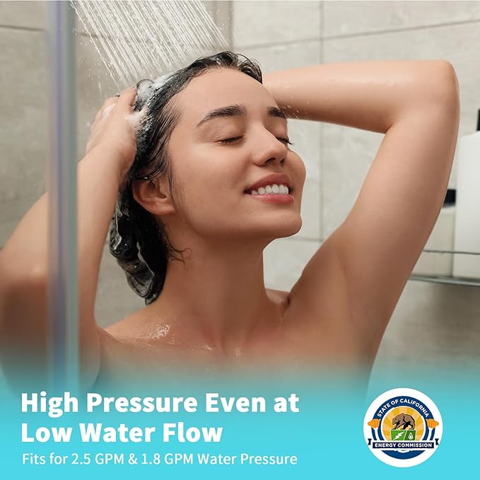 FASDUNT Shower Head with Handheld, Filtered Shower Head with 80" Extra Long Hose, 20-Stage Filter for Softening Hard Water to Improve Hair and Skin Problems