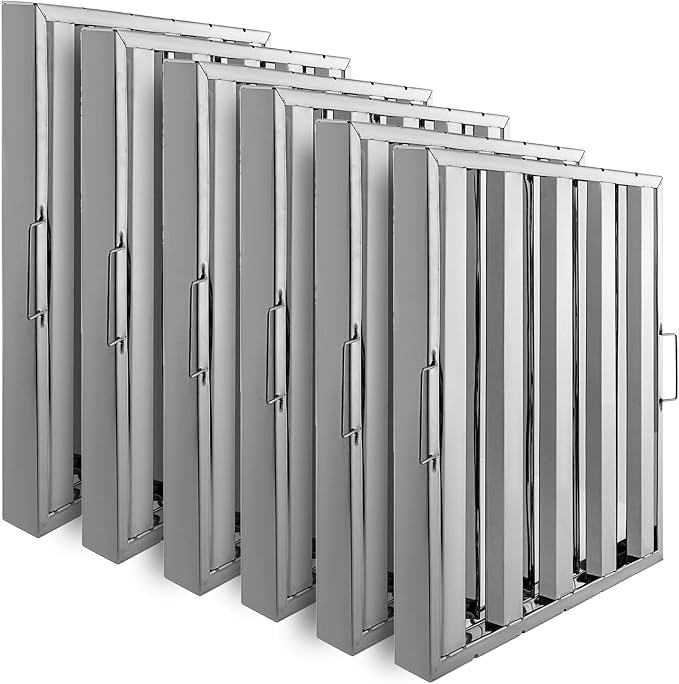 VBENLEM Pack of 6 Hood Filters 19.5W x 24.5H Inch, 430 Stainless Steel 4 by VBENLEM