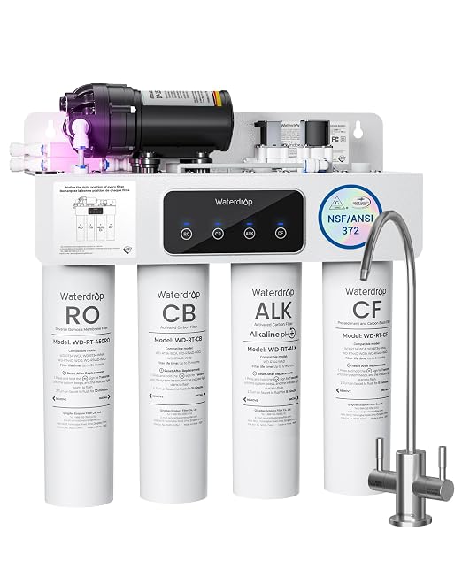 Waterdrop WD-T4-A Alkaline pH+ Reverse Osmosis Water Filter, NSF/ANSI 372 by Waterdrop