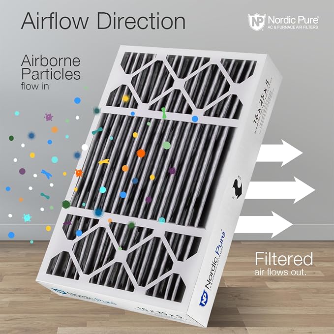 Nordic Pure 16x25x5 Honeywell Replacement Air Filters MERV 8 Plus Carbon 2 Pack - Image 8