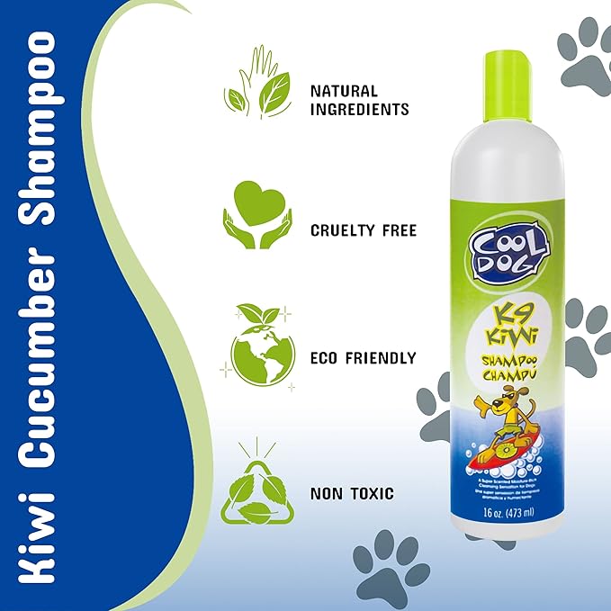 Pet Silk Cool Dog K-9 Kiwi Cucumber Shampoo, 16 Ounce