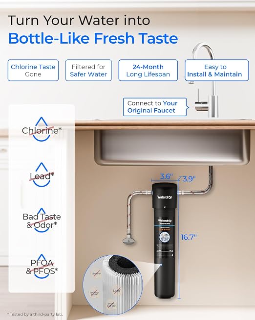 Waterdrop 15UA Under Sink Water Filter System, 2 Years, Bad Taste & Odor - Image 2