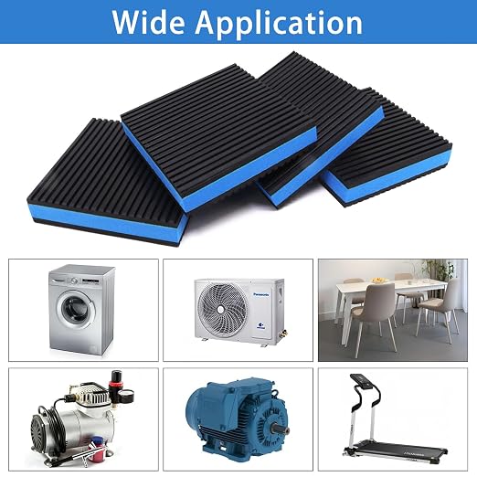 4 Pack 4"x4"x7/8" Rubber Anti Vibration Pads - Image 5