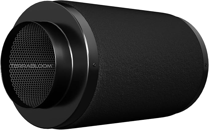 TerraBloom 6" Air Filter 16" Long, 46mm Thick Carbon Bed, Airflow up to 400 by TerraBloom