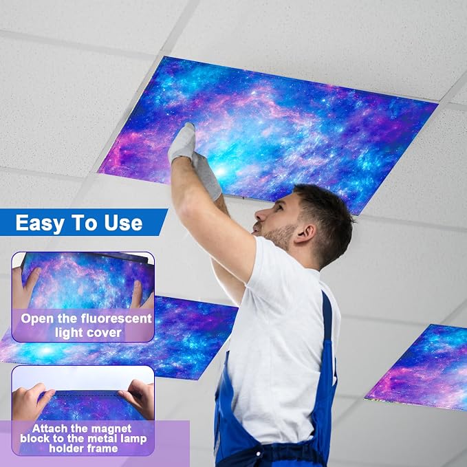 4 Pcs Fluorescent Light Covers for Ceiling Lights Classroom, Stylish - Image 5