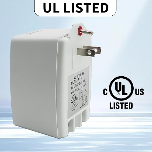 24V 40VA Plug-in AC Transformer Doorbell Power Supply | AUTO-Resetting - Image 5