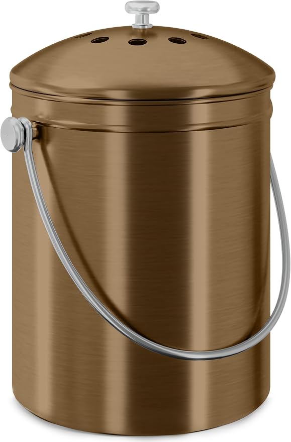 Utopia Kitchen Compost Bin for Kitchen Countertop, 1.3 Gallon Compost Bucket by UTOPIAKITCHEN