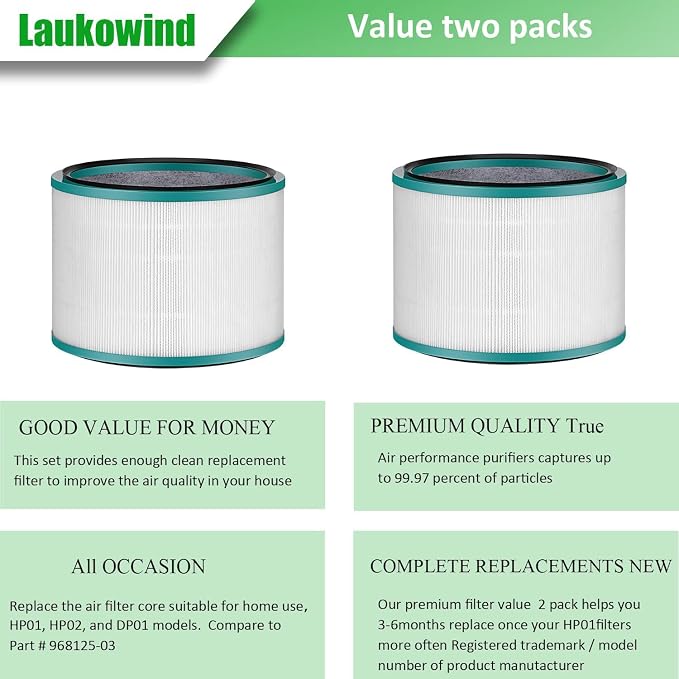 2 Pack Air Purifier Filter Replacements - Image 5